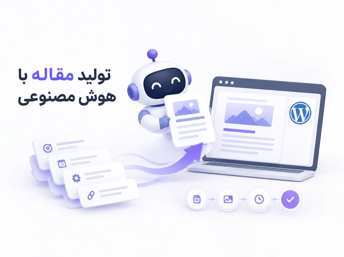 تولید مقاله با هوش مصنوعی با نمایش فرایند خودکار تولید، تنظیم و انتشار مقاله در وردپرس توسط ایجنت هوشمند