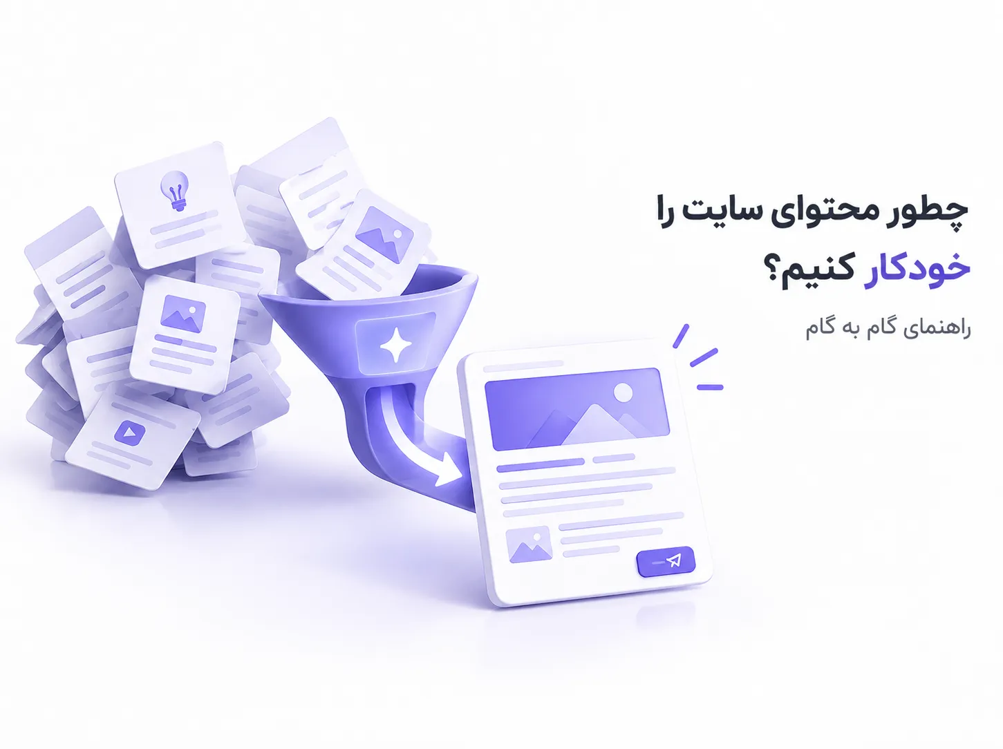 فرایند خودکار کردن محتوای سایت با تبدیل ایده‌ها و محتواهای پراکنده به یک مقاله آماده انتشار