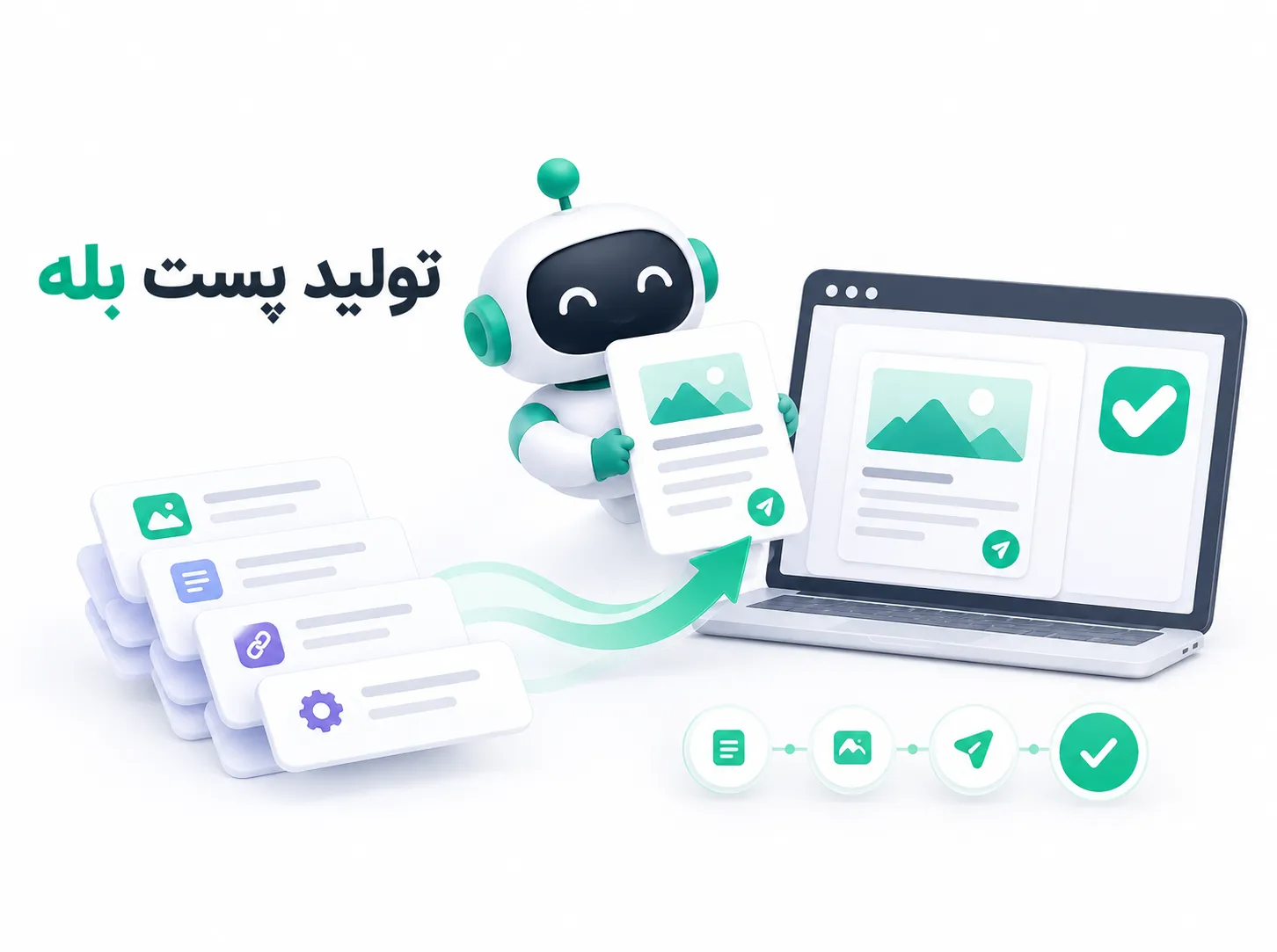 تولید پست بله با ایجنت هوشمند ابروآپ؛ تولید خودکار متن و تصویر و انتشار زمان‌بندی‌شده در کانال بله